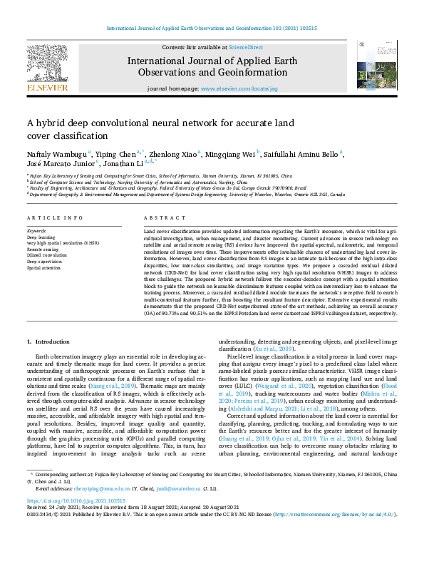 (PDF) A hybrid deep convolutional neural network for accurate land ...