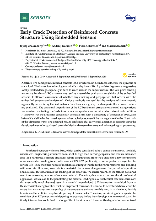 (PDF) Early Crack Detection of Reinforced Concrete Structure Using ...