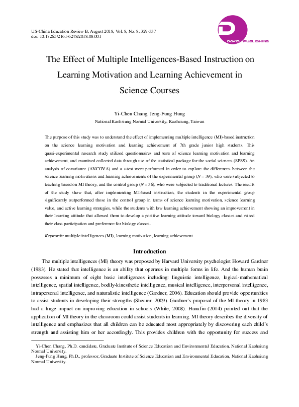 (PDF) The Effect of Context-Based Video Instruction on Learning and ...