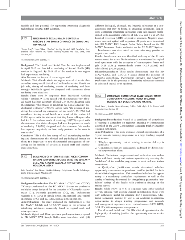 (PDF) P202 Evaluation of interfering substances common to swab and ...