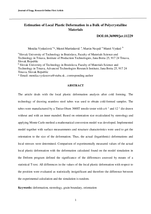 (PDF) Estimation of Local Plastic Deformation in a Bulk of ...