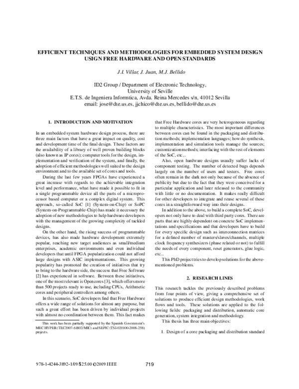 (PDF) Efficient techniques and methodologies for embedded system design ...