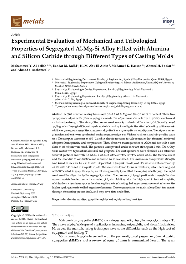 (PDF) Experimental Evaluation of Mechanical and Tribological Properties ...