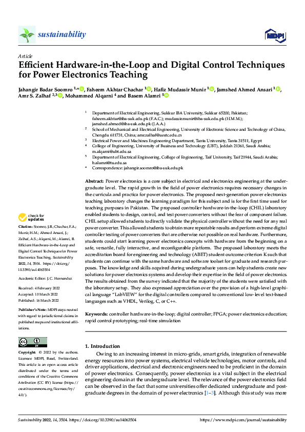 (PDF) Efficient Hardware-in-the-Loop and Digital Control Techniques for ...