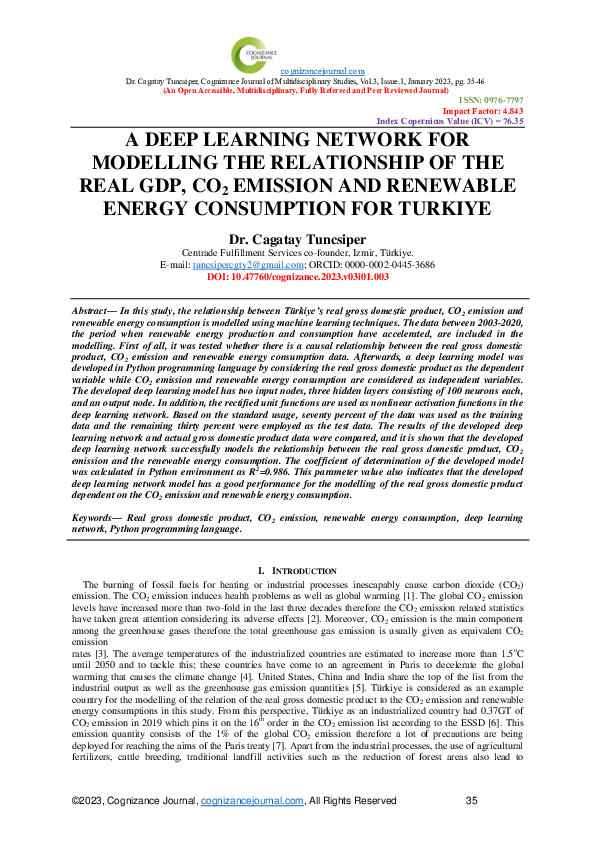 (PDF) A DEEP LEARNING NETWORK FOR MODELLING THE RELATIONSHIP OF THE ...