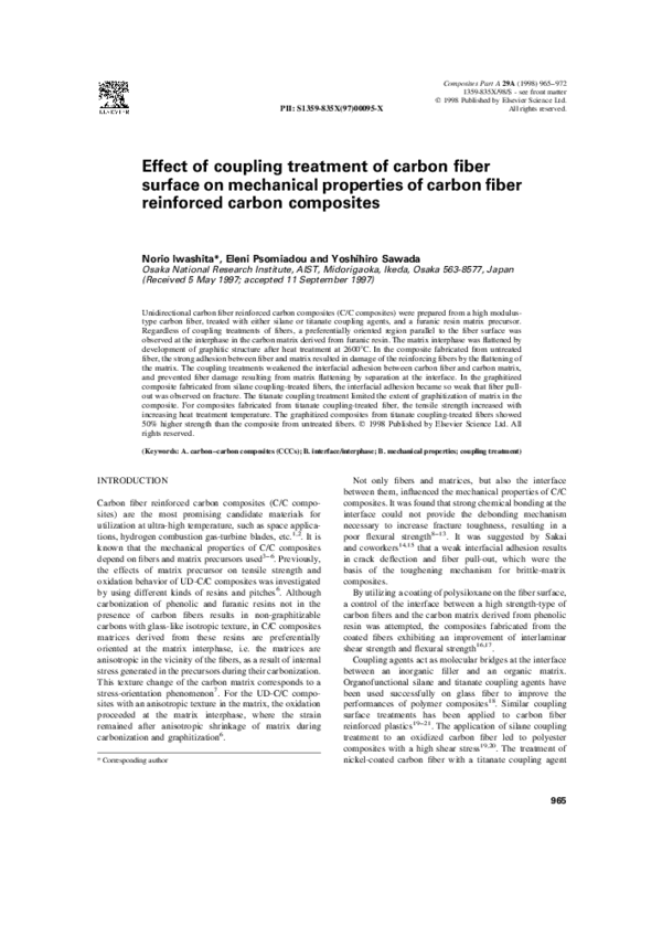 (PDF) Effect of coupling treatment of carbon fiber surface on ...