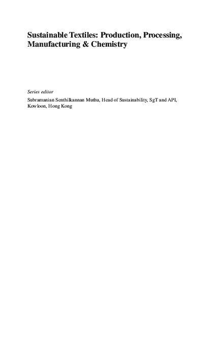 (PDF) Sustainability in the Textile and Apparel Industries