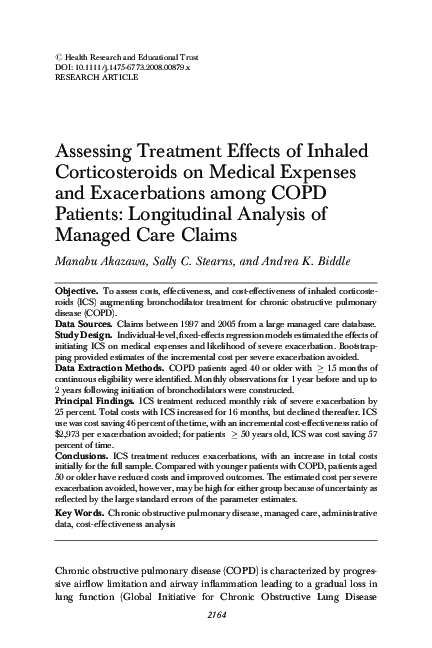 (PDF) Assessing Treatment Effects of Inhaled Corticosteroids on Medical ...