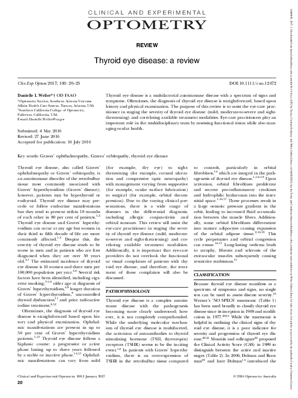 (PDF) Thyroid eye disease: a review