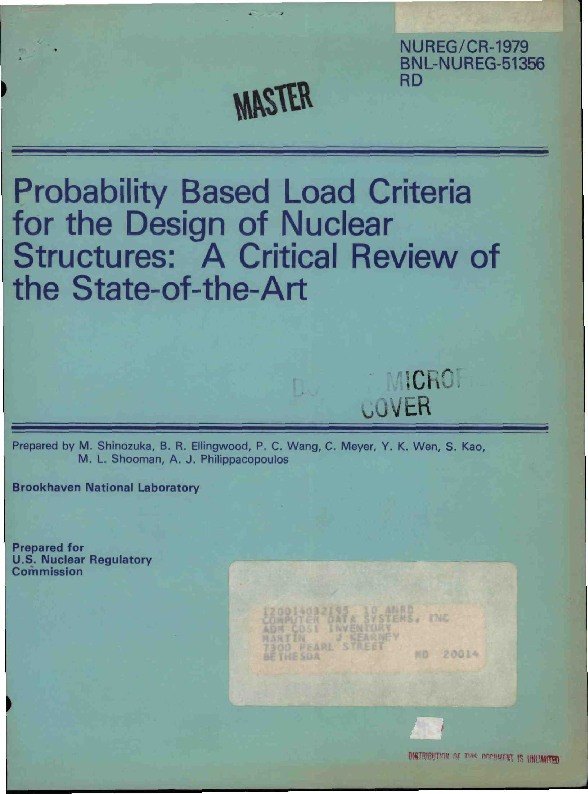 (PDF) Probability based load criteria for the design of nuclear ...