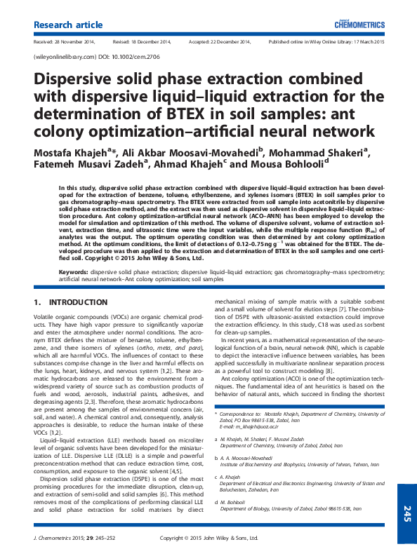 (PDF) Dispersive solid phase extraction combined with ion-pair ultra ...