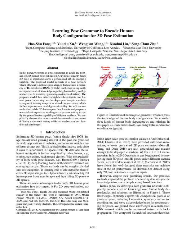 (PDF) Learning Pose Grammar to Encode Human Body Configuration for 3D ...