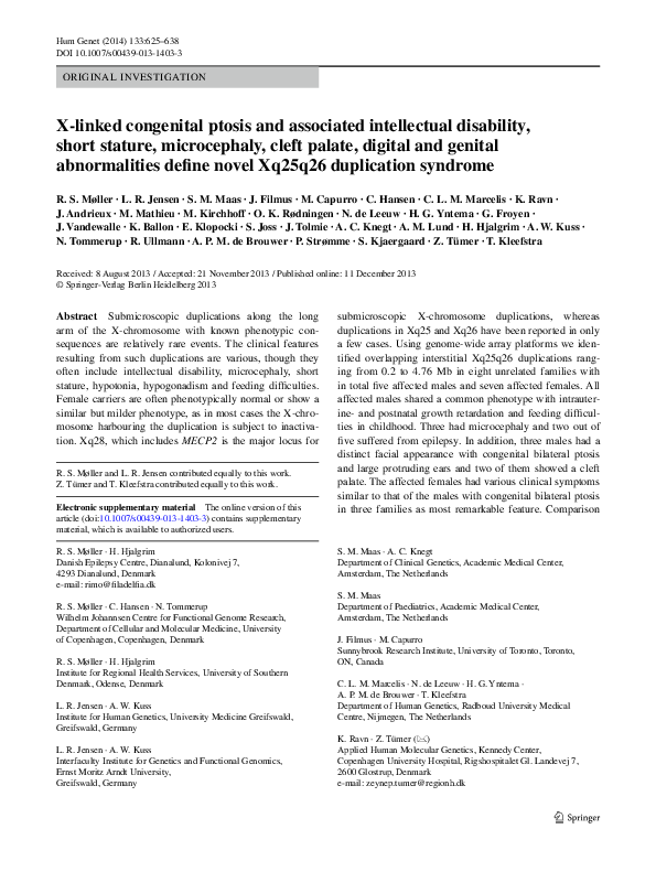(PDF) X-linked congenital ptosis and associated intellectual disability ...