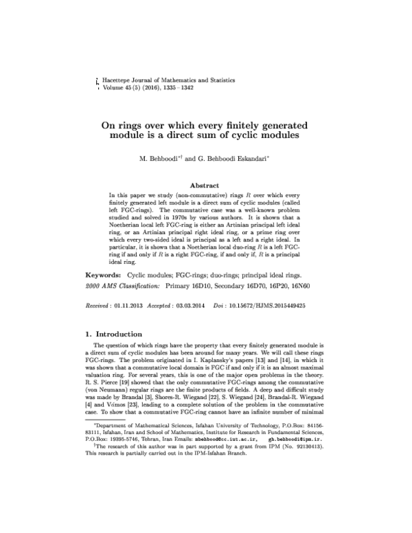 (PDF) On rings over which every finitely generated module is a direct