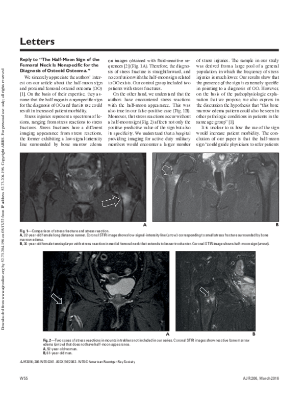 (PDF) Reply to “The Half-Moon Sign of the Femoral Neck Is Nonspecific ...
