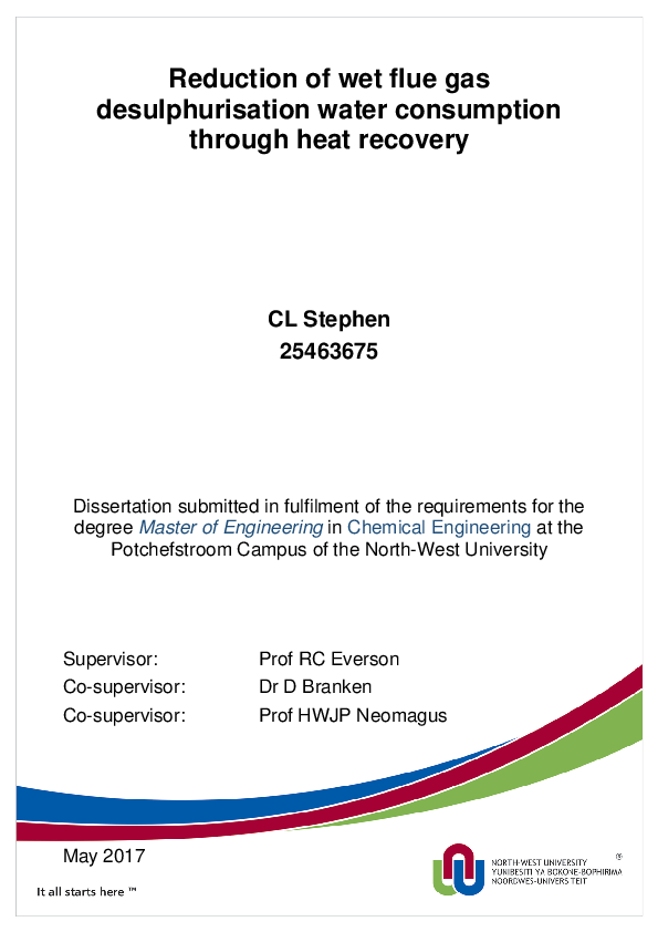 (PDF) Reduction of wet flue gas desulphurisation water consumption ...