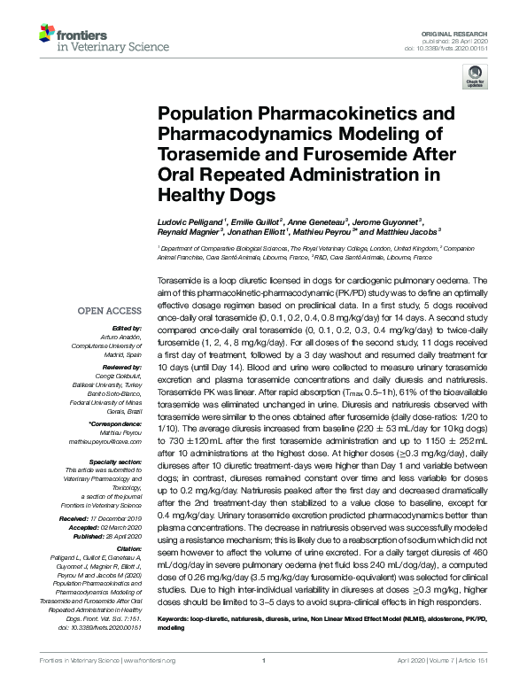 (PDF) Population Pharmacokinetics and Pharmacodynamics Modeling of ...