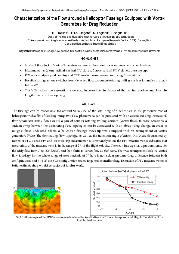 (PDF) Characterization of the Flow around a Helicopter Fuselage ...