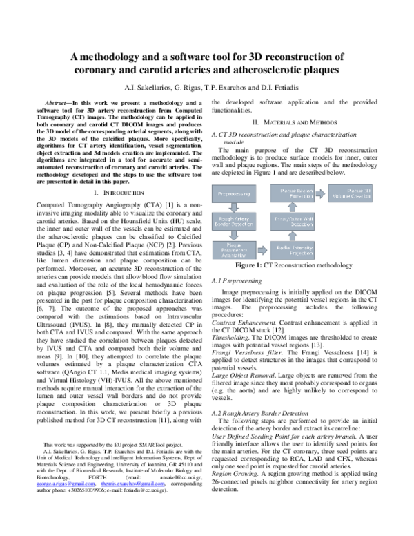 (PDF) A methodology and a software tool for 3D reconstruction of ...