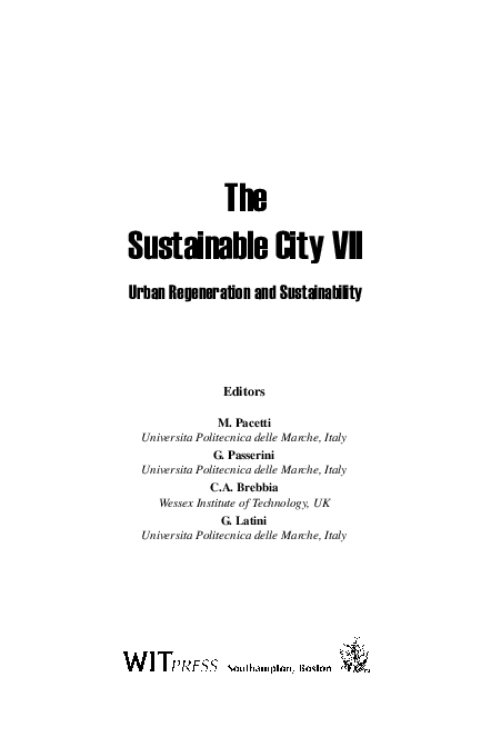(PDF) The Sustainable City IV: Urban Regeneration and Sustainability