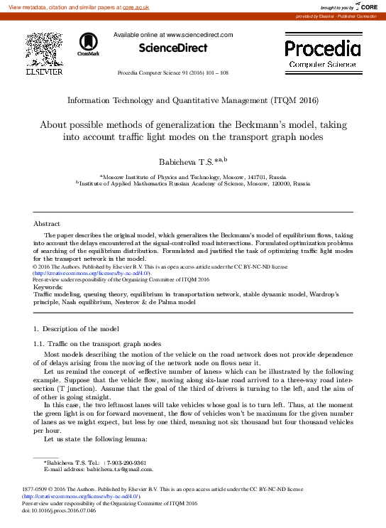 (PDF) About Possible Methods of Generalization the Beckmann's Model ...
