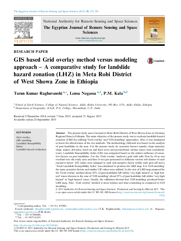 (PDF) GIS based Grid overlay method versus modeling approach – A ...