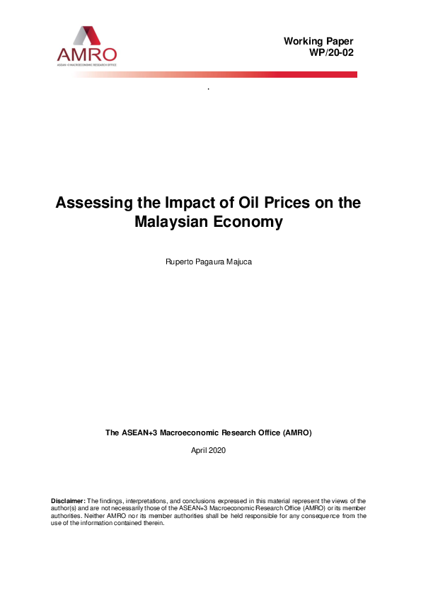 (PDF) Assessing the Impact of Oil Prices on the Malaysian Economy