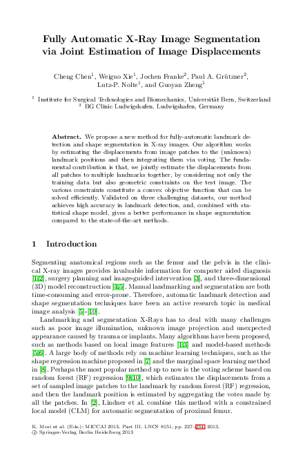 (PDF) Fully Automatic X-Ray Image Segmentation via Joint Estimation of ...