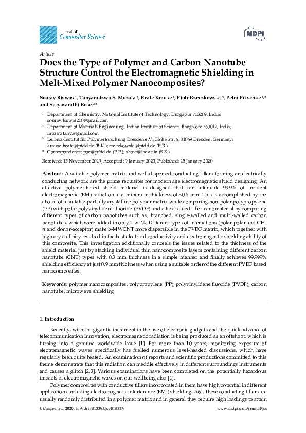 (PDF) Does the Type of Polymer and Carbon Nanotube Structure Control ...