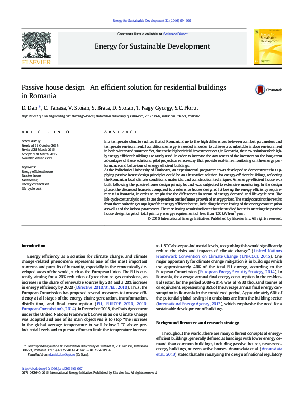 (PDF) Passive house design—An efficient solution for residential ...