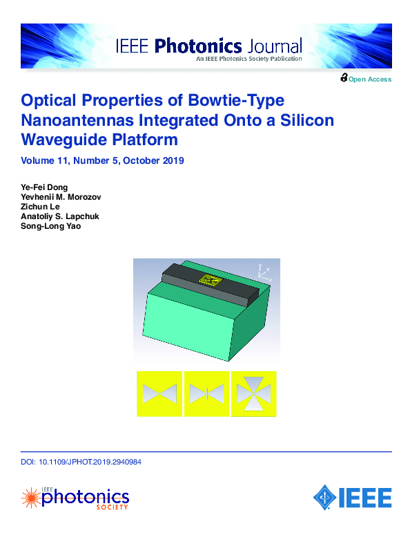 (PDF) Optical Properties of Bowtie-Type Nanoantennas Integrated Onto a ...