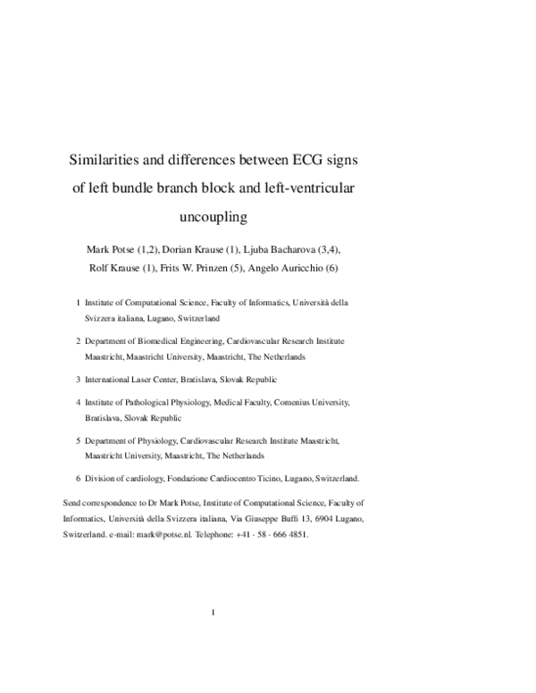(PDF) Similarities and differences between ECG signs of left bundle ...