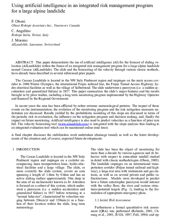 (PDF) Using artificial intelligence in an integrated risk management ...