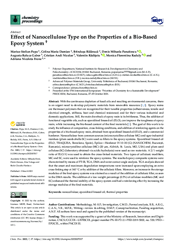 (PDF) Effect of Nanocellulose Type on the Properties of a Bio-Based ...