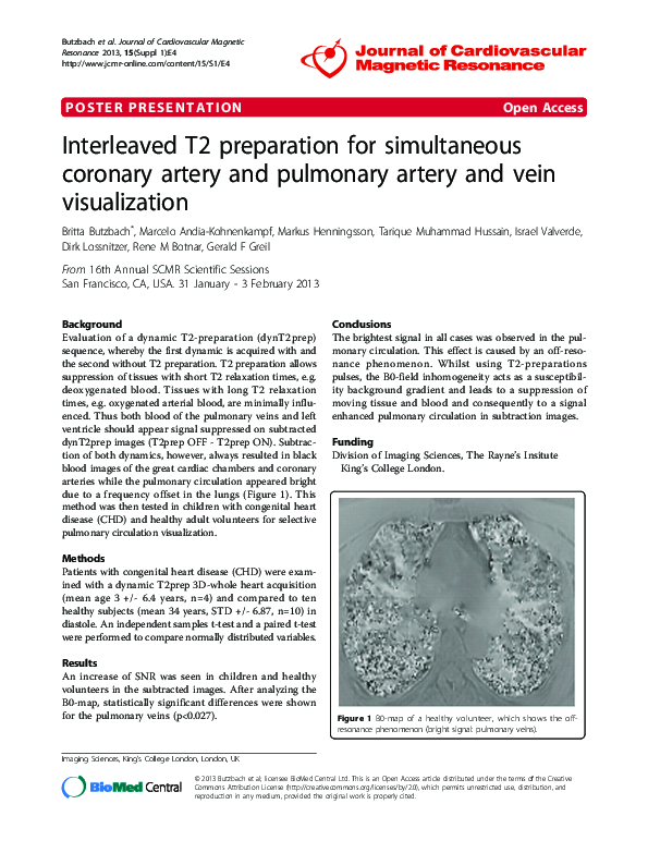 (PDF) Interleaved T2 preparation for simultaneous coronary artery and ...