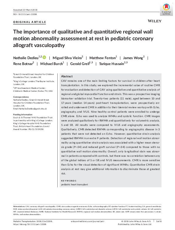(PDF) The importance of qualitative and quantitative regional wall ...