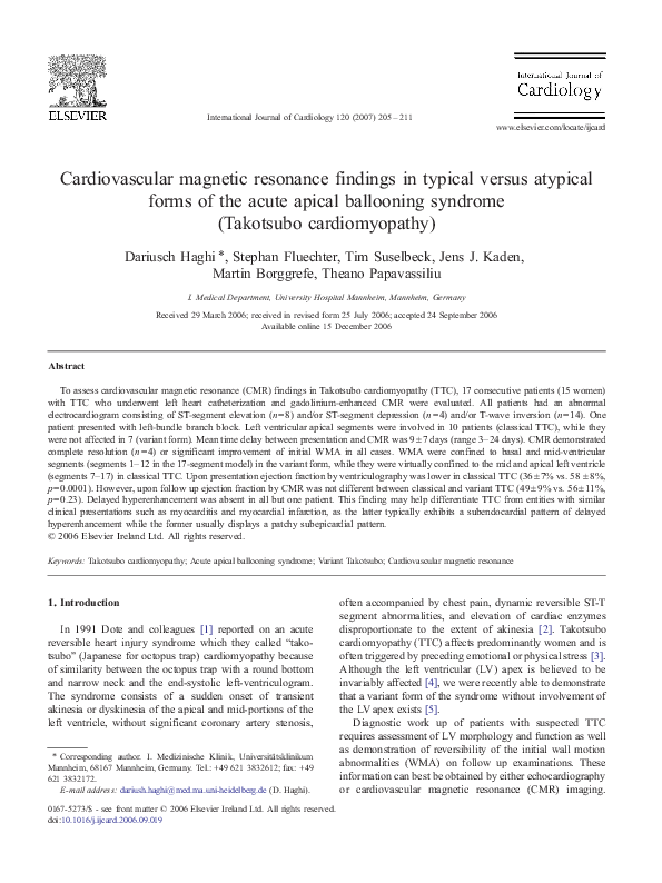 (PDF) Cardiovascular magnetic resonance findings in typical versus ...