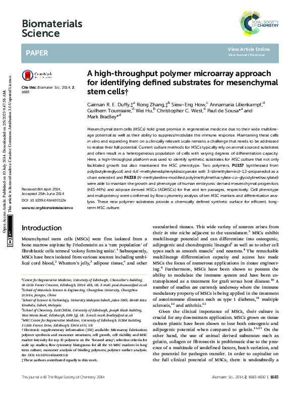 (PDF) A high-throughput polymer microarray approach for identifying ...