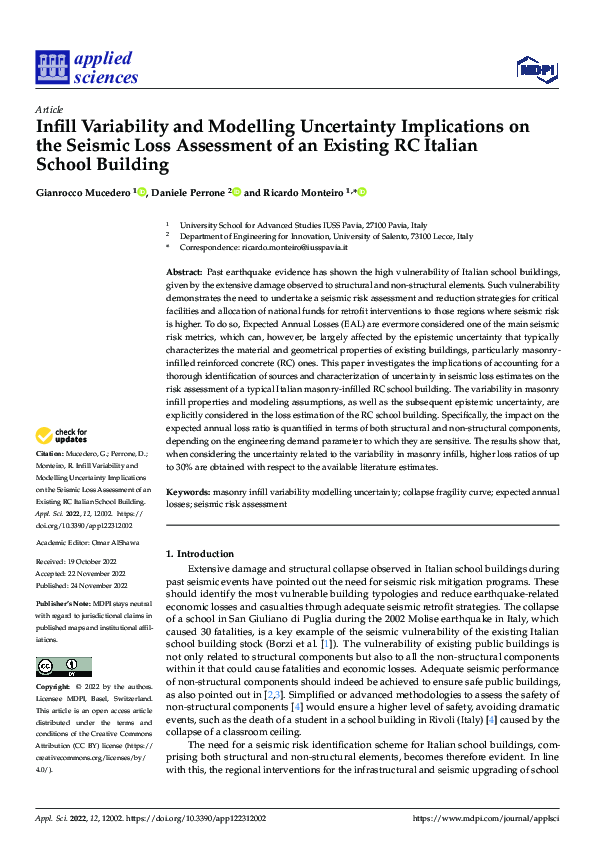 (PDF) Infill Variability and Modelling Uncertainty Implications on the ...