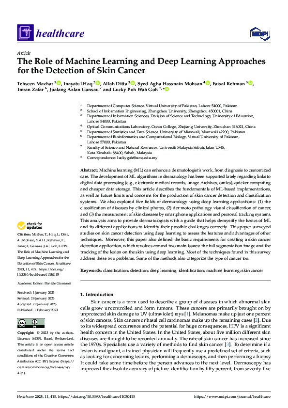 (PDF) The Role of Machine Learning and Deep Learning Approaches for the ...