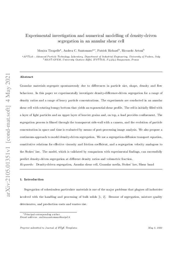 (PDF) Experimental investigation and numerical modelling of density ...