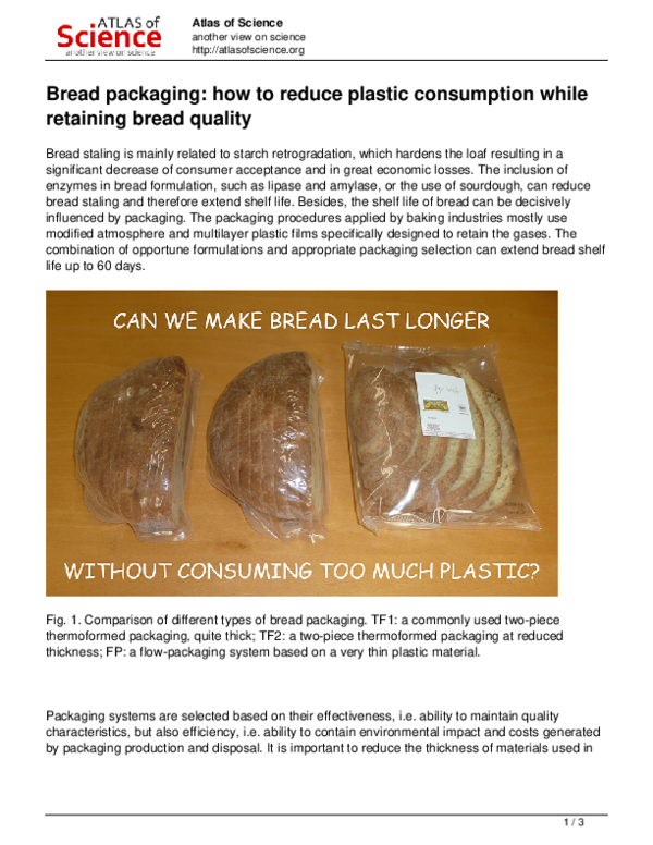 (PDF) Bread packaging: how to reduce plastic consumption while ...