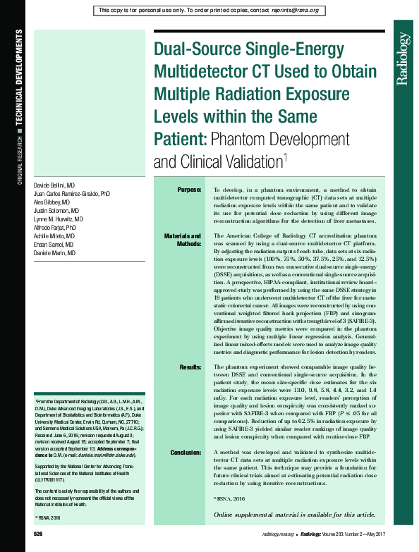 (PDF) Dual-Source Single-Energy Multidetector CT Used to Obtain ...