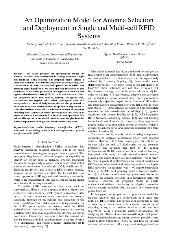 (PDF) An optimization model for antenna selection and deployment in ...