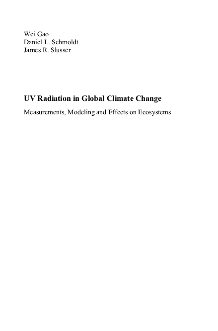 (PDF) UV Radiation in Global Climate Change