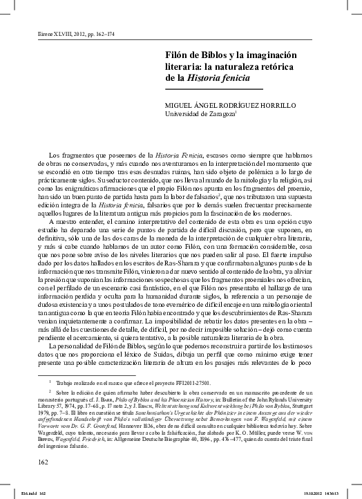 Filón de Biblos y la imaginación literaria. La naturaleza retórica de