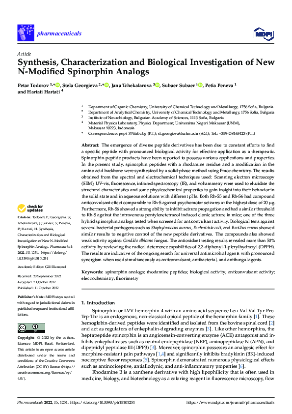 (PDF) Synthesis, Characterization and Biological Investigation of New N ...
