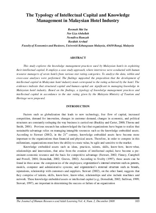 (PDF) The Typology of Intellectual Capital and Knowledge Management in ...