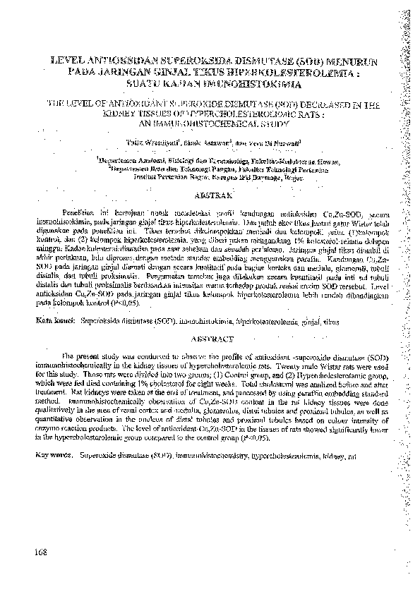 (PDF) Level Antioksidan Superoksida Dismutase(SOD) Menurun Pada ...
