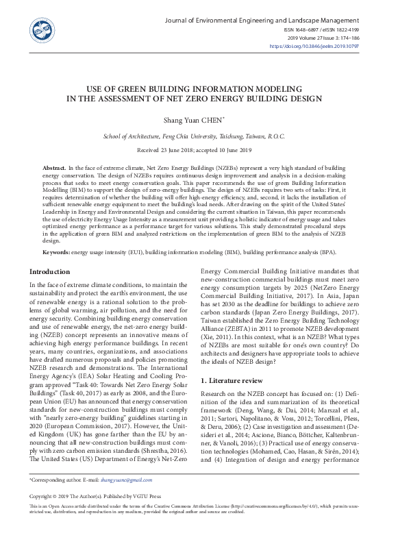 Gallery Detail: Pdf Use Of Green Building Information Modeling In The Assessment